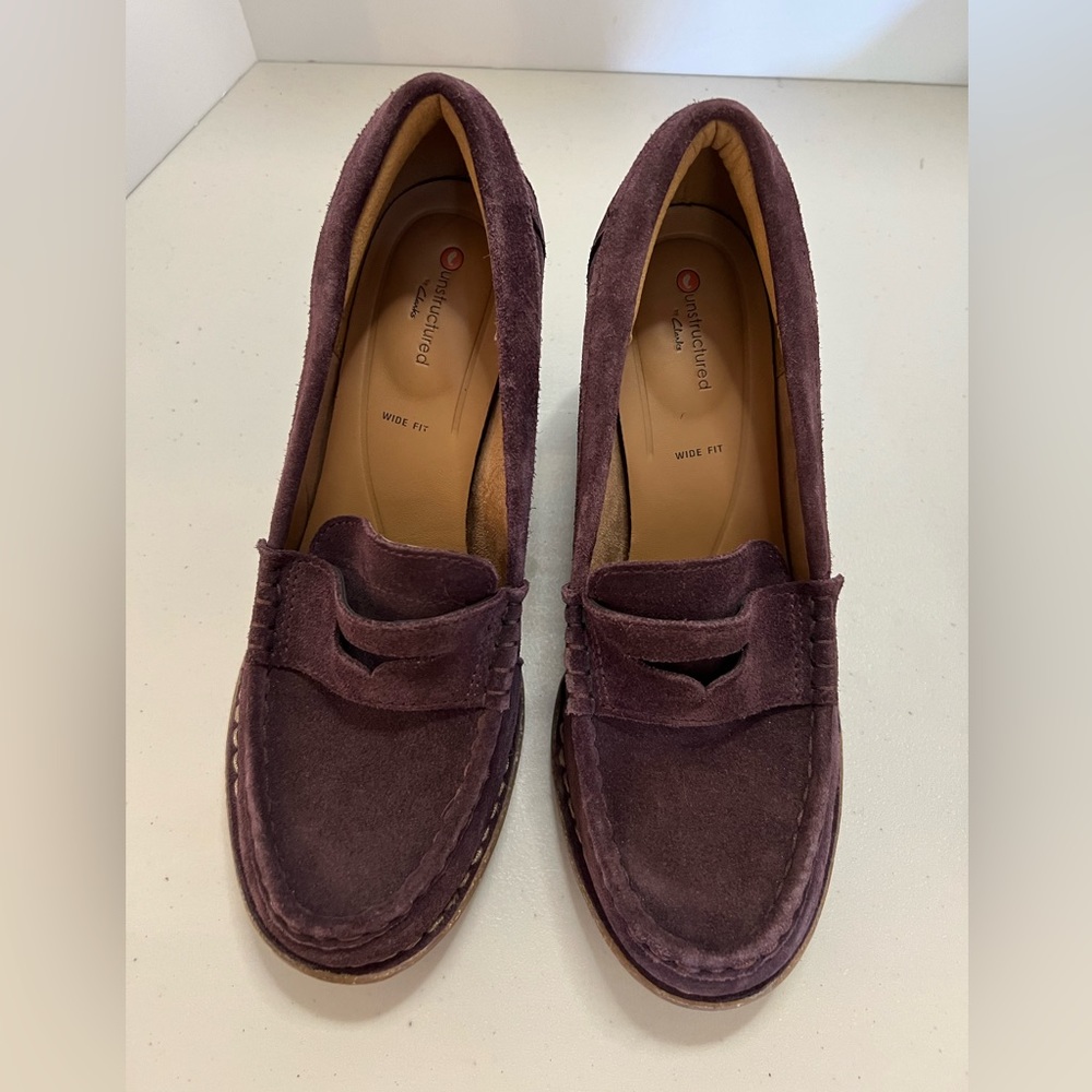 Purple suede shoes